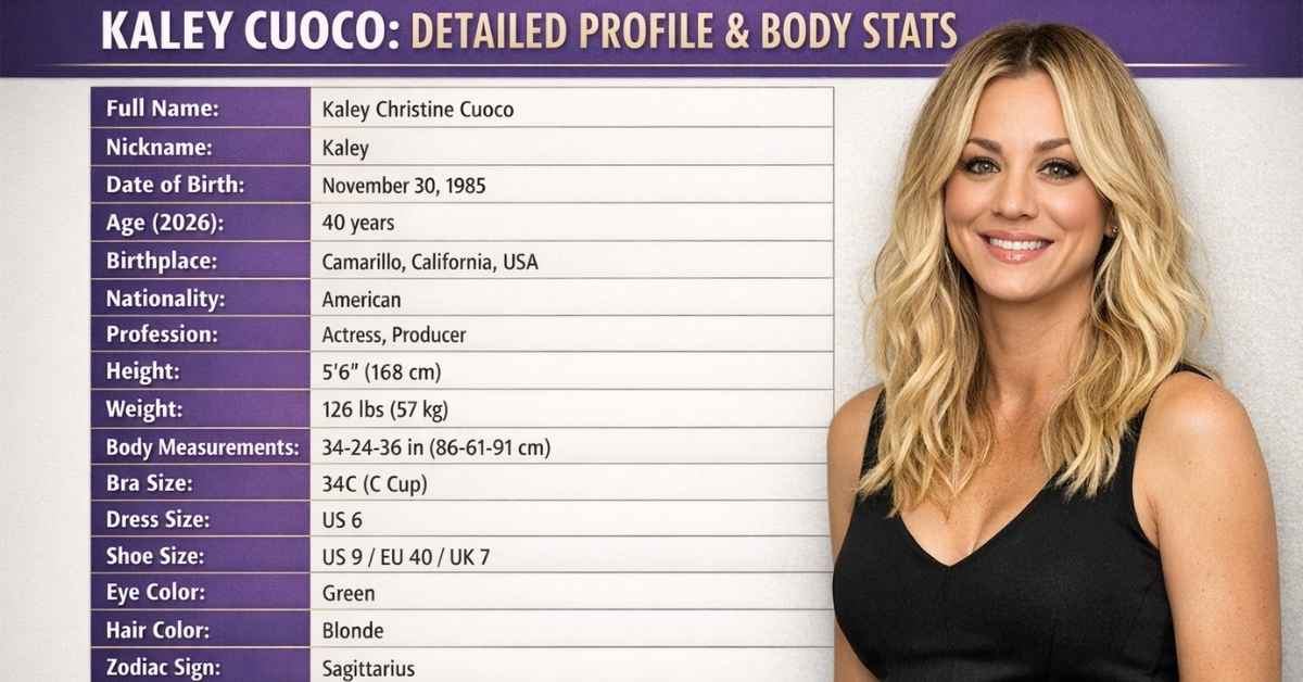Kaley Cuoco Measurements