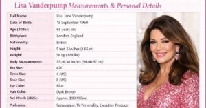 Lisa Vanderpump Measurements